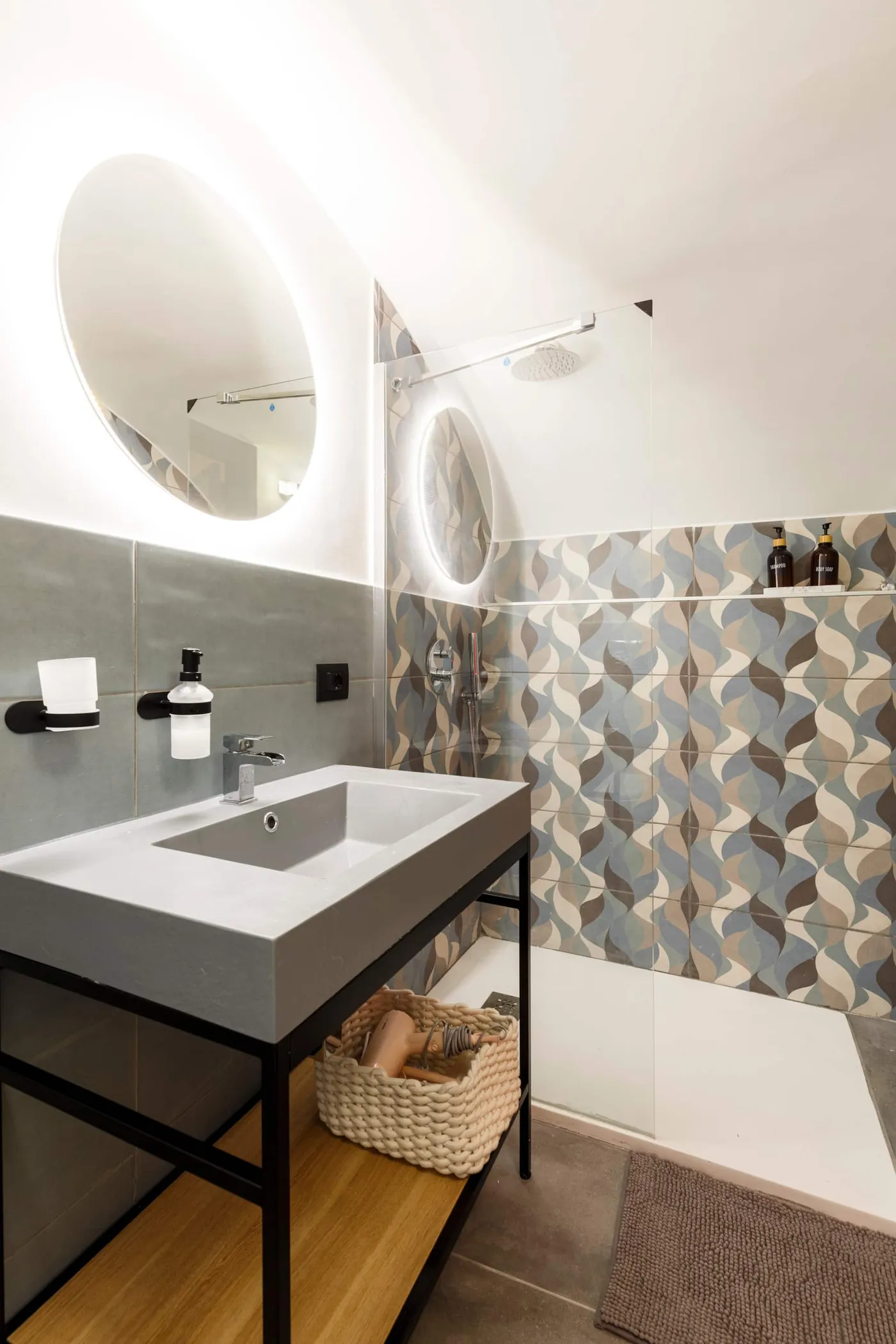 Bagno con doccia walk-in