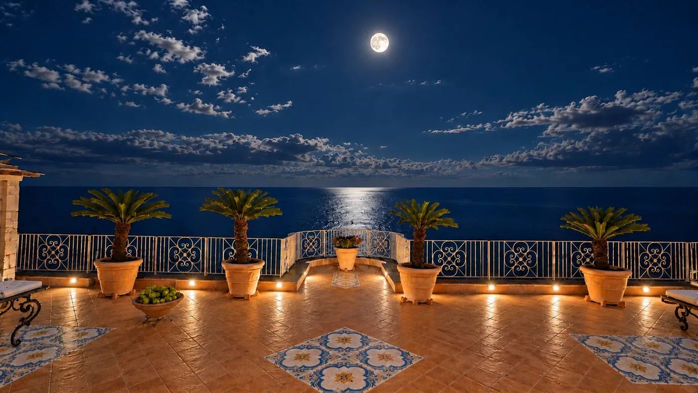 La terrazza di sera