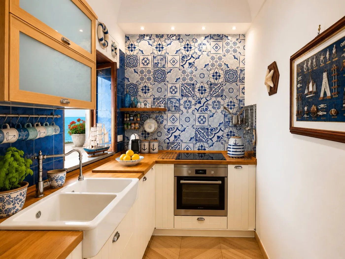 Cucina con maioliche